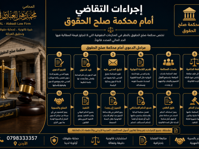 إجراءات التقاضي أمام محكمة صلح الحقوق