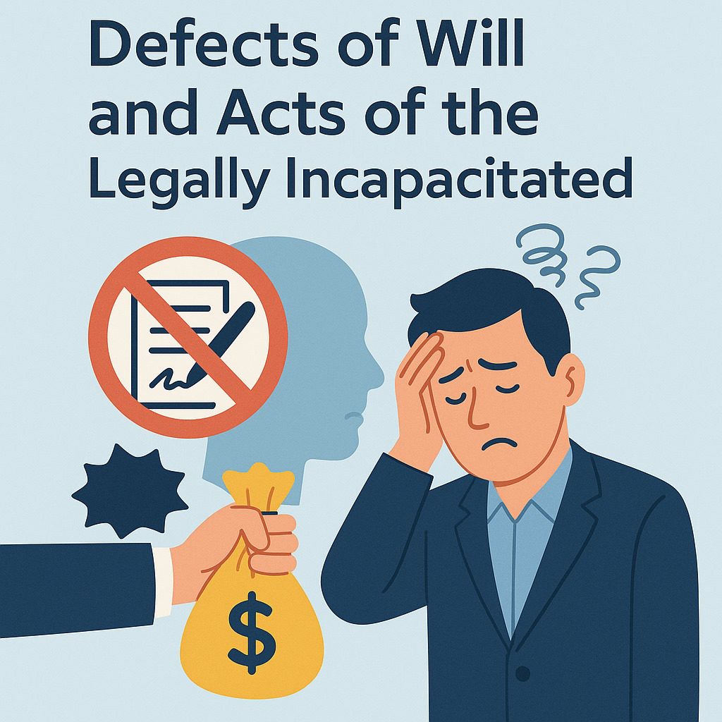 عيوب الإرادة تصرفات فاقد الأهلية