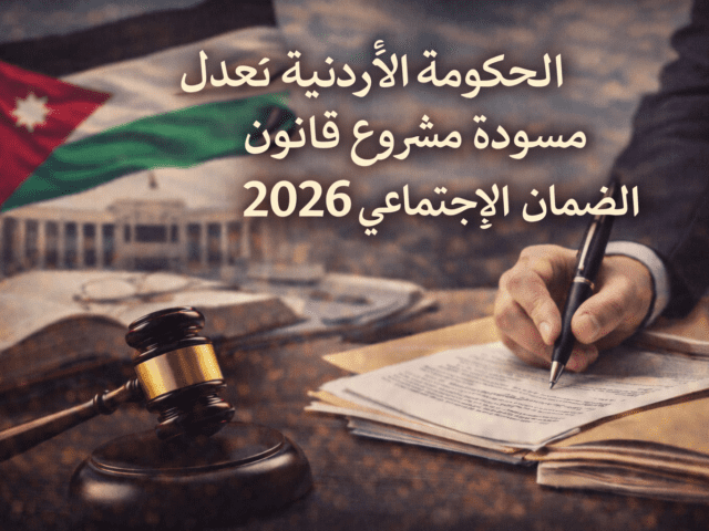 الحكومة الأردنية تعدّل مسودة مشروع قانون الضمان الاجتماعي 2026: