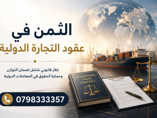 الثمن في عقود التجارة الدولية