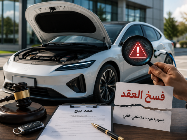 فسخ عقد بيع مركبة كهربائية