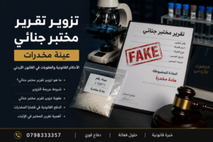 مخدرات تقرير مختبر جنائي
