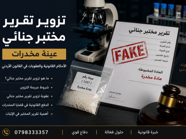 تزوير تقرير مختبر جنائي | عينة مخدرات: محكمة التمييز تحسم الإدعاء بتغيير نتائج الفحص