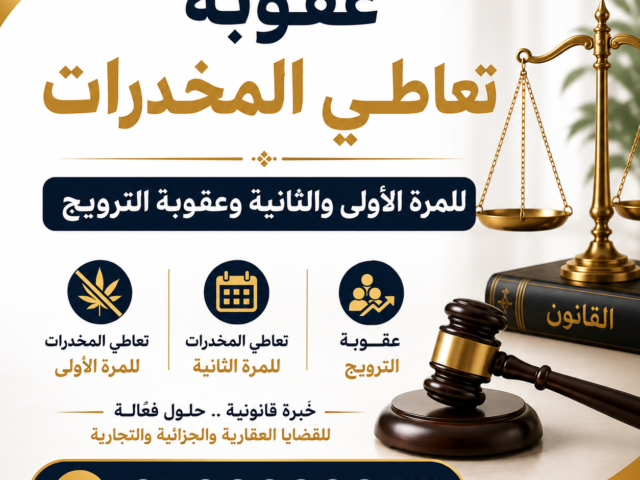 عقوبة تعاطي المخدرات للمرة الأولى والثانية وعقوبة الترويج