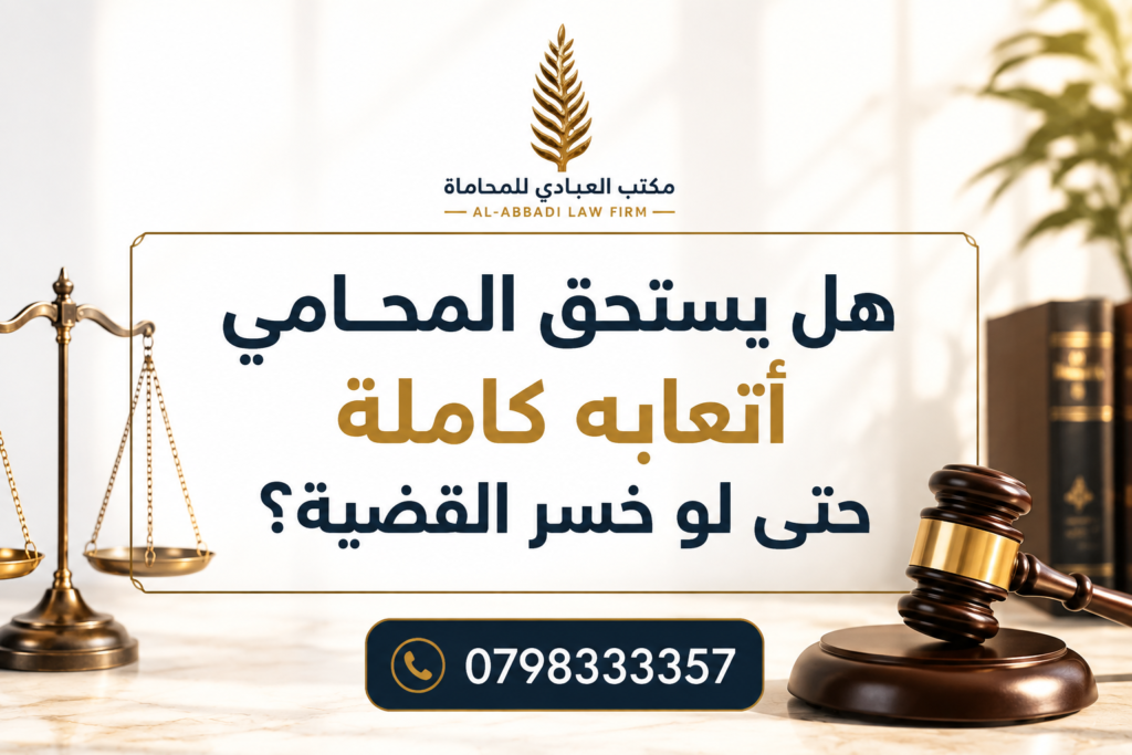 هل يستحق المحامي أتعابه كاملة حتى لو خسر القضية
