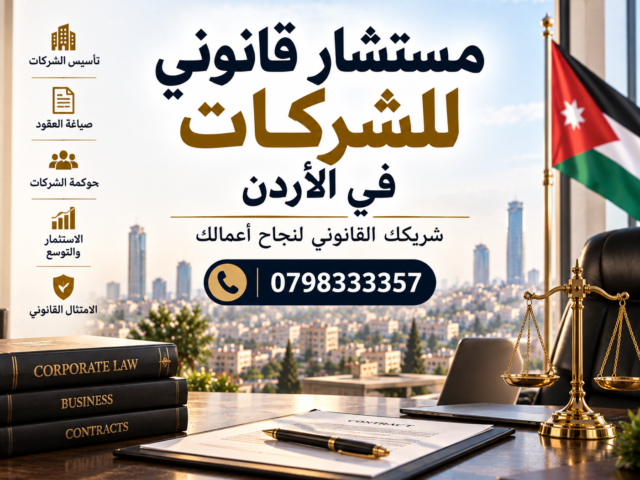 مستشار قانوني للشركات في الأردن